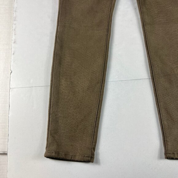 7 For All Mankind Jeans Womens 29 Skinny Ankle Tan Brown Snakeskin Stretch Denim - Picture 7 of 16